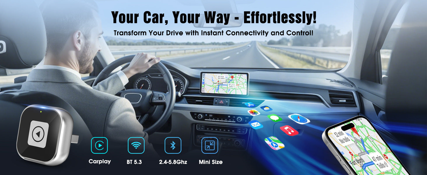 All in 1 Wireless CarPlay adapter